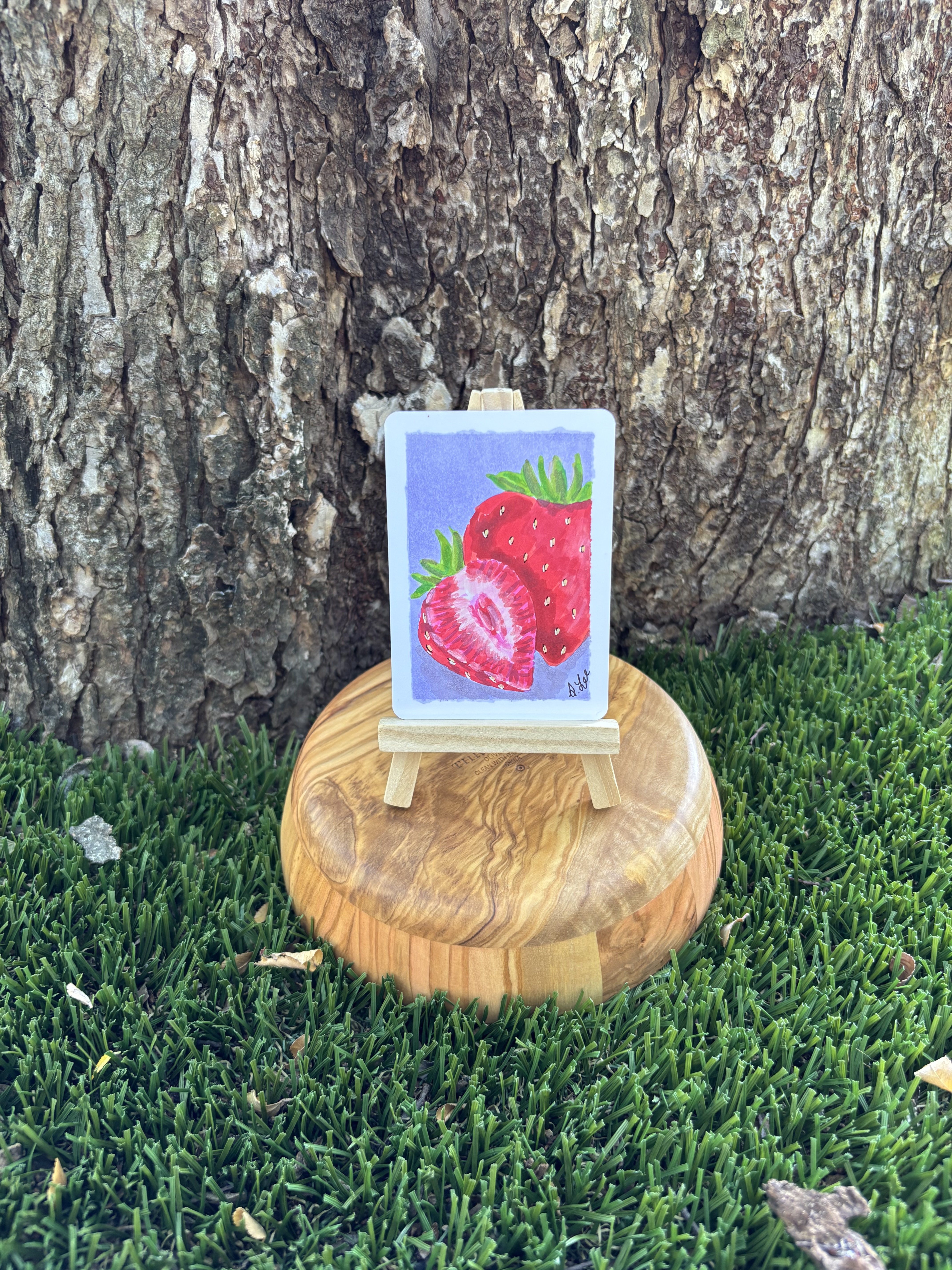 Summer Berries, Food ACEO by Stacy Rogers