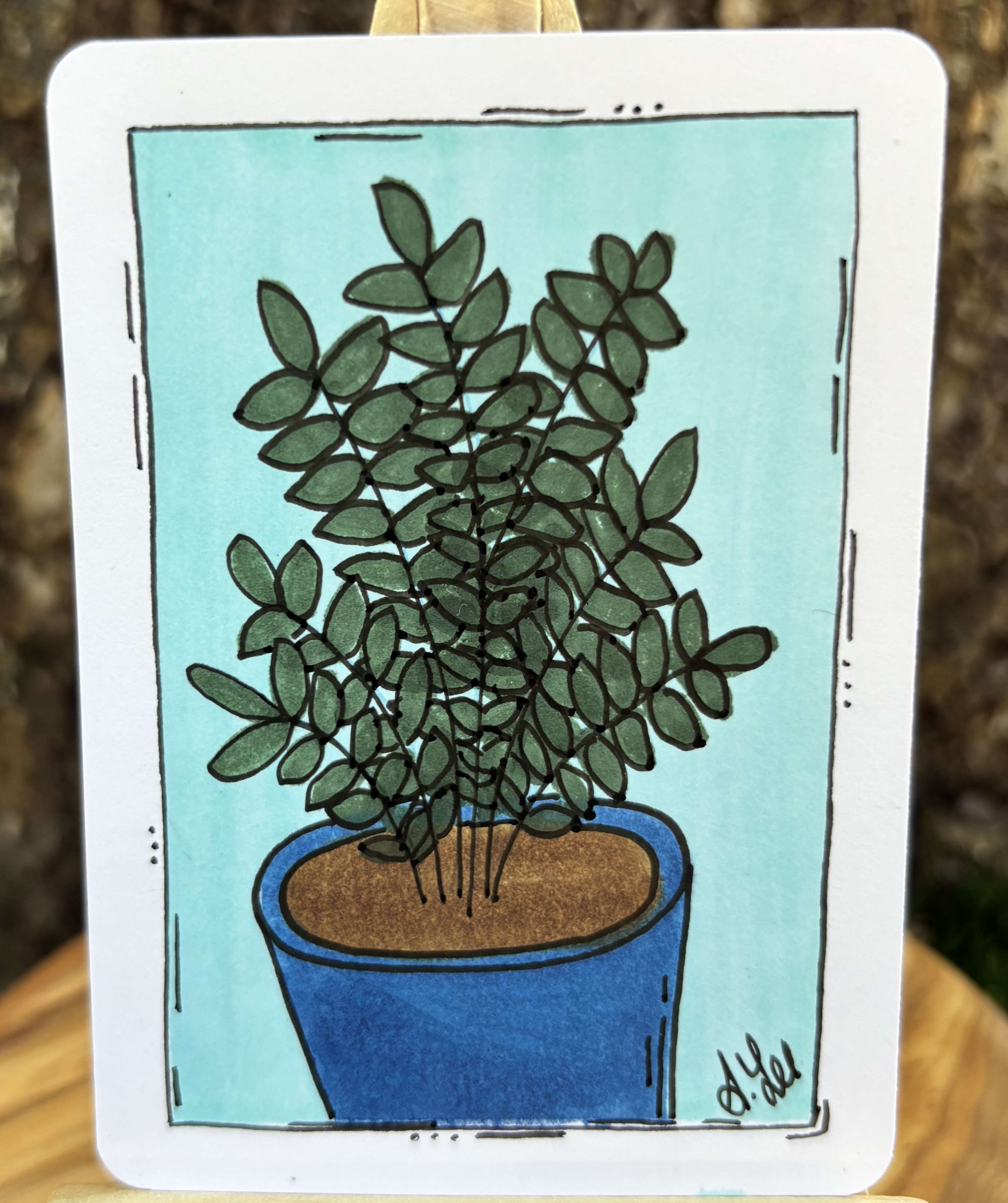 Sleepy the ZZ Plant detail image 2 by Stacy Lee