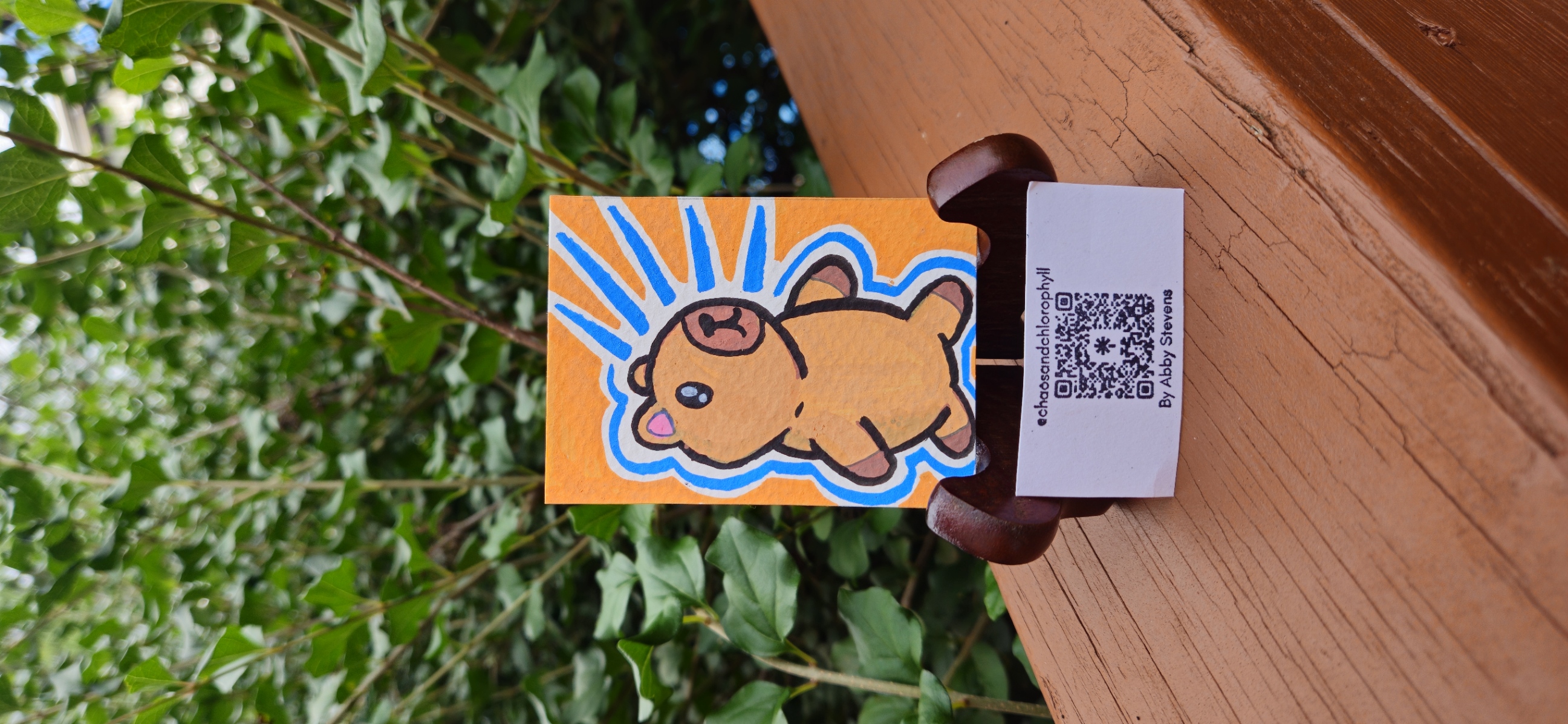 On a Stroll, Animals ACEO by Abigail Stevens
