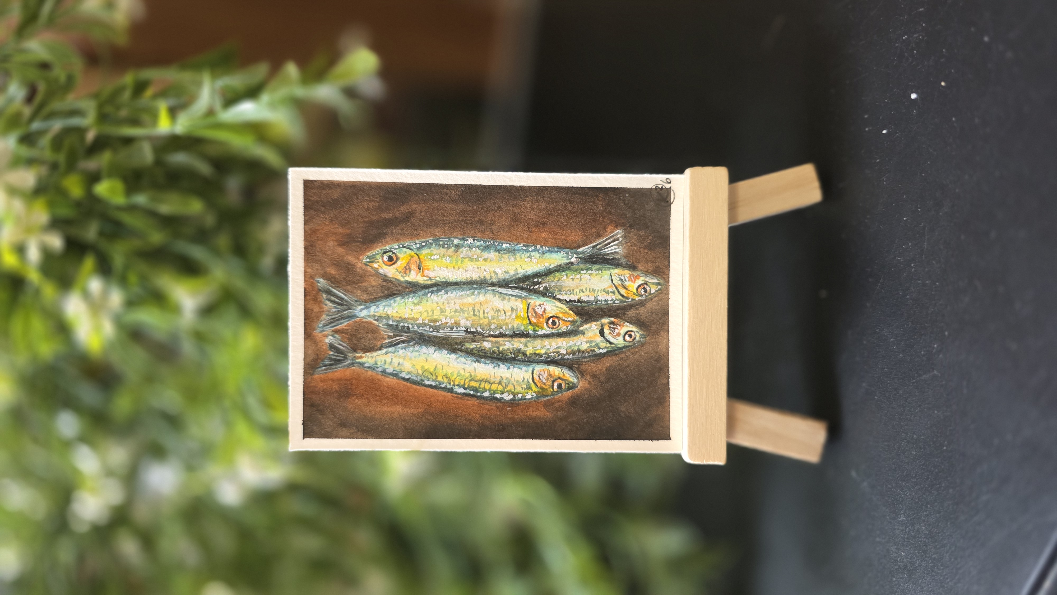"Sardines", Animals ACEO by Keri Fedorchuk