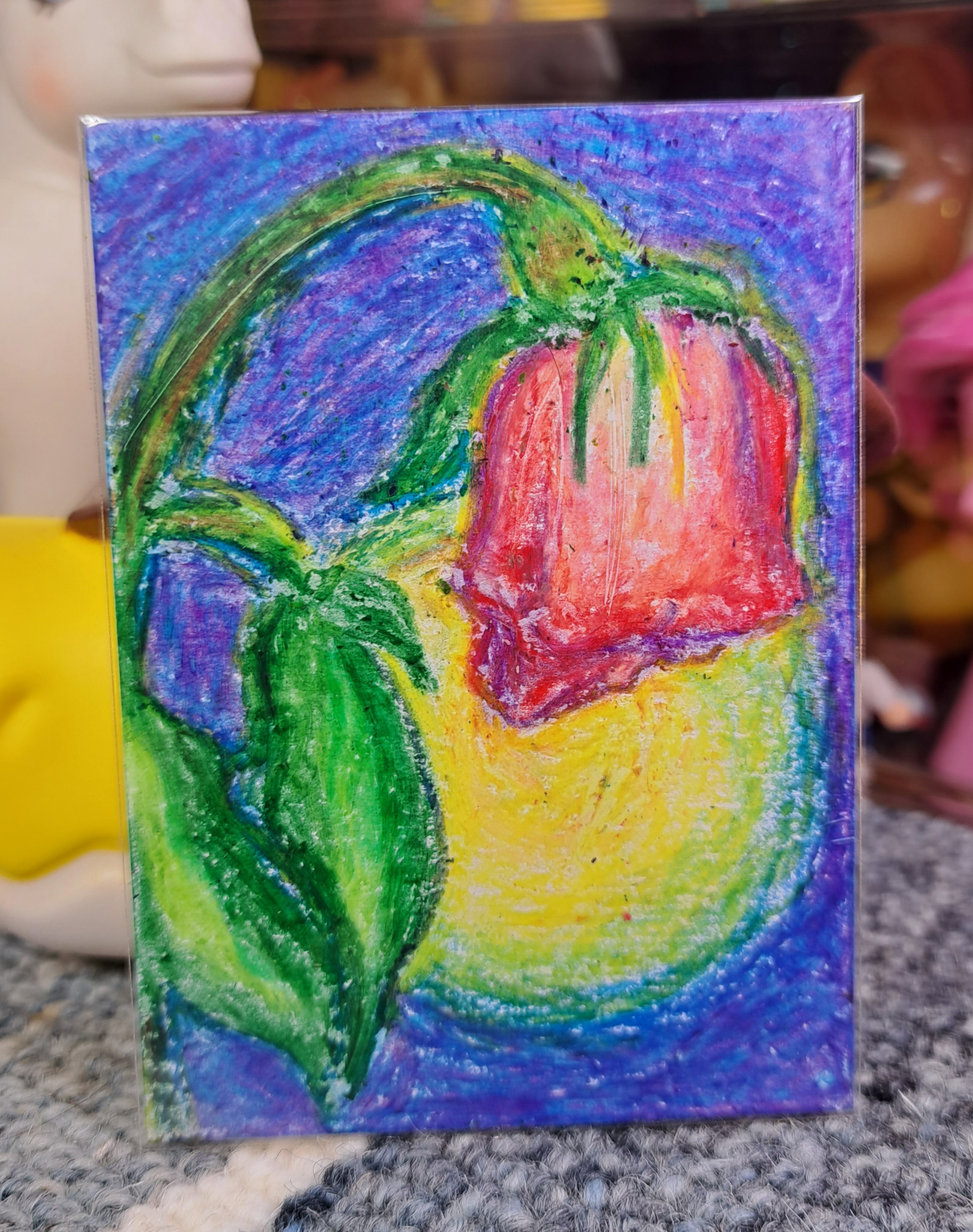 Not Wilted Yet, Botanical ACEO by Moon