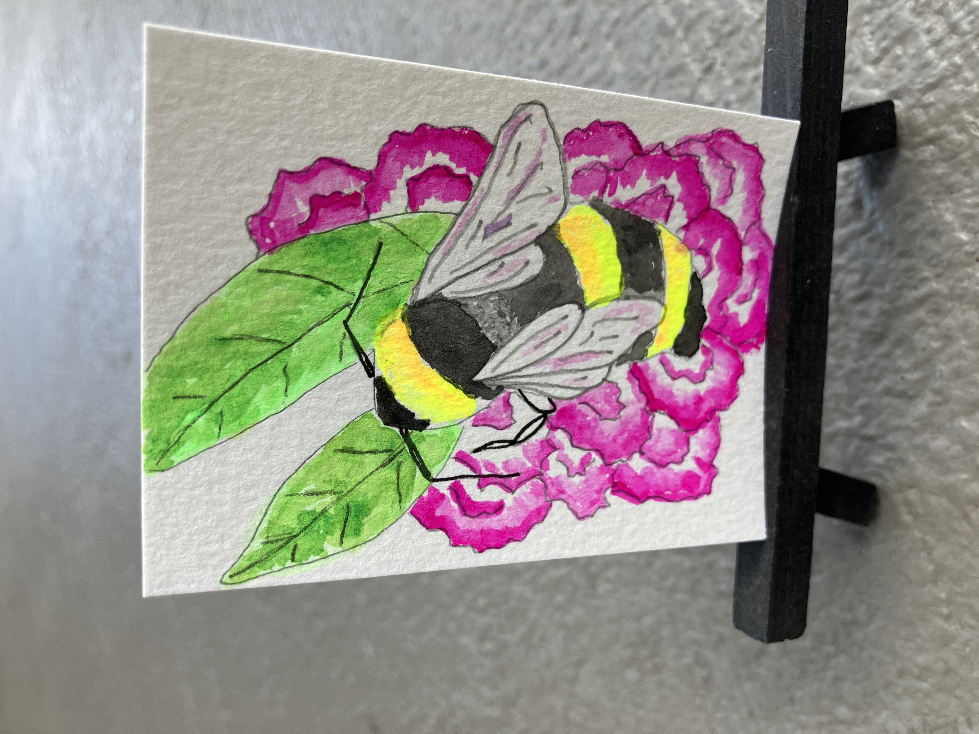 Bumblebee, Animals ACEO by Daniel Goodwin