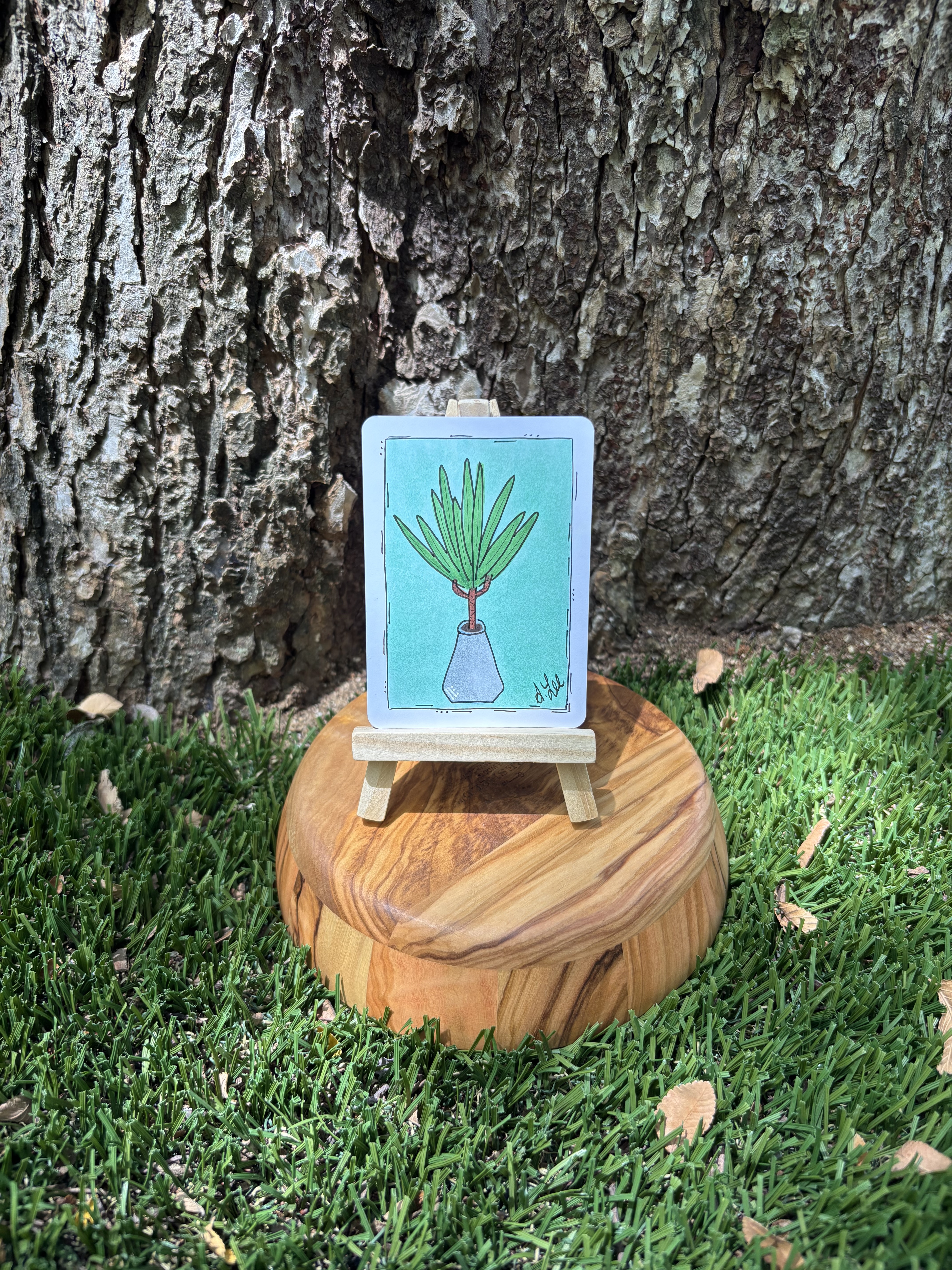 Spike the Spider, Botanical ACEO by Stacy Lee