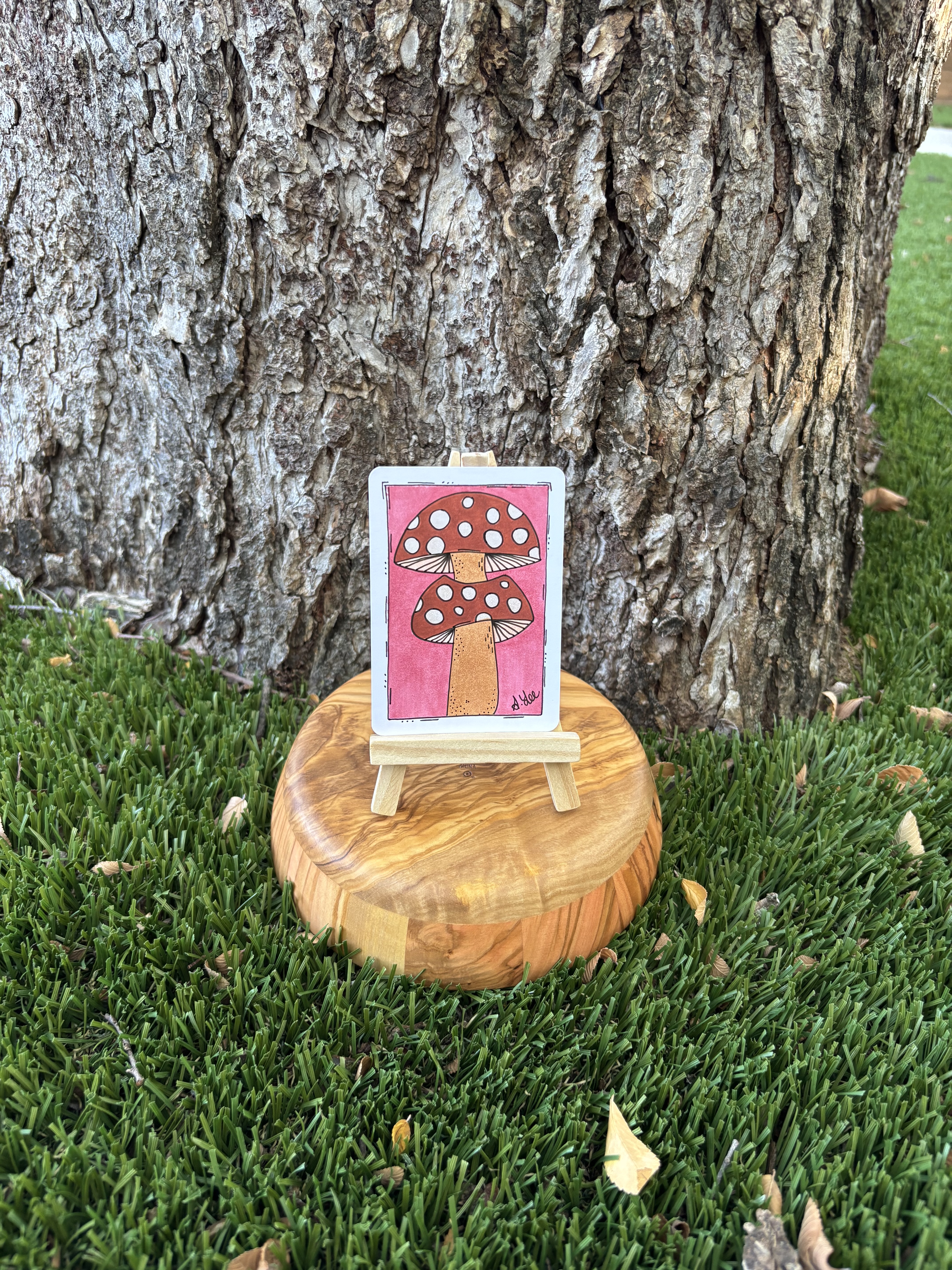 Champ the Champignon, Nature ACEO by Stacy Lee