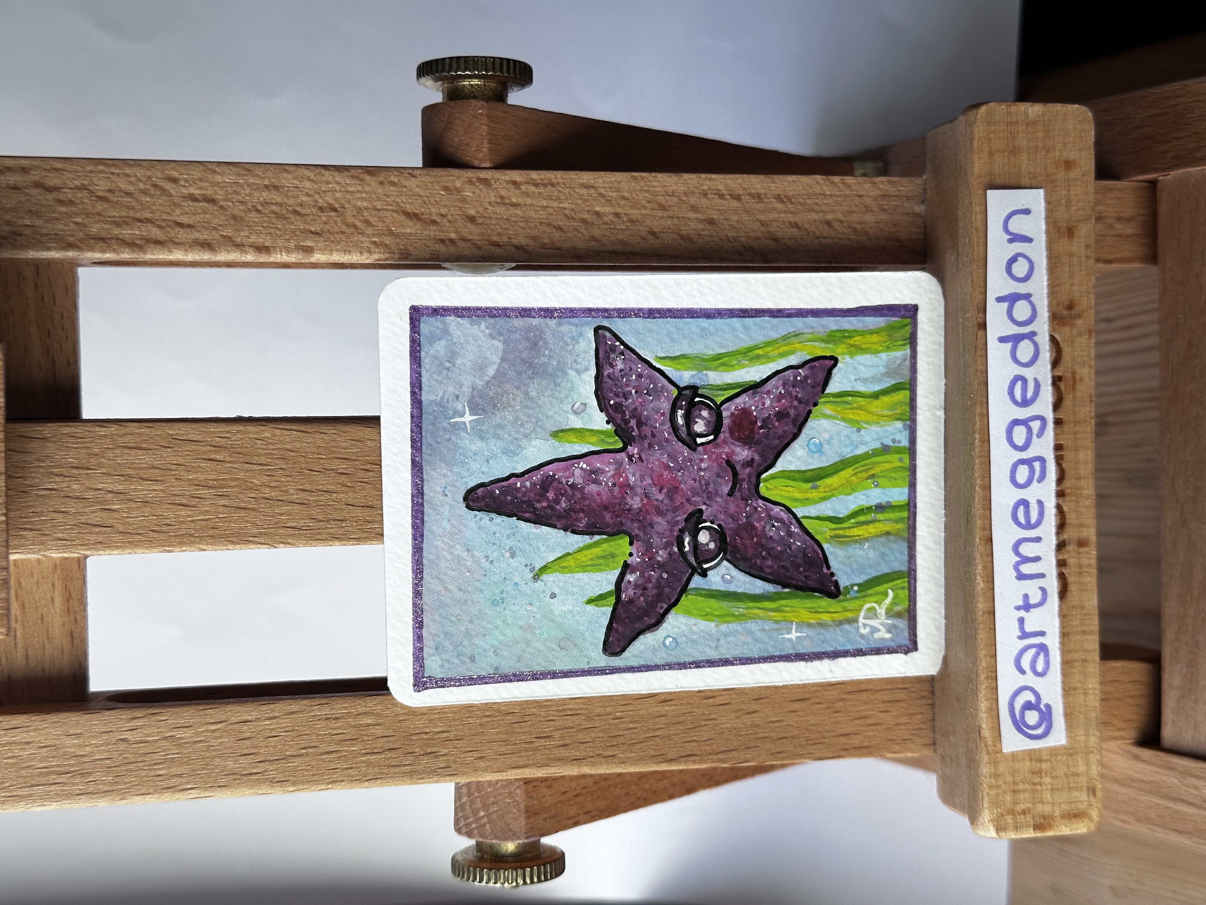 Prince the Starfish, Whimsical ACEO by Meg Ryan