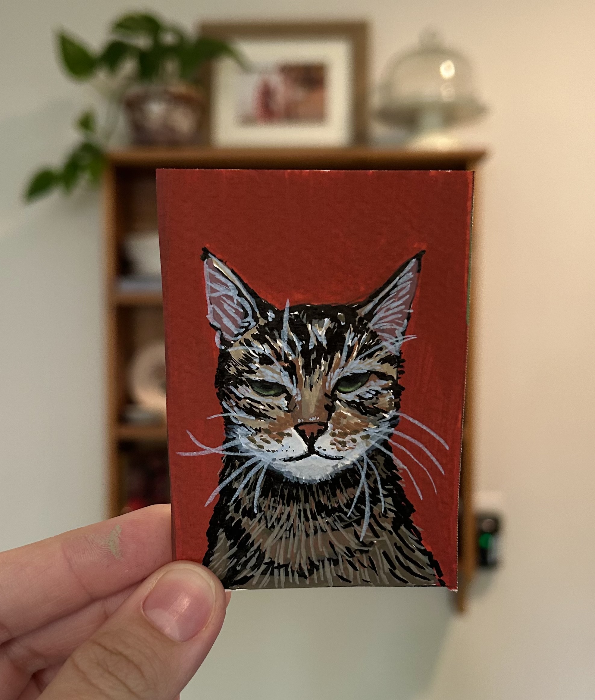 The Red Rascal, Animals ACEO by Kaci Easton