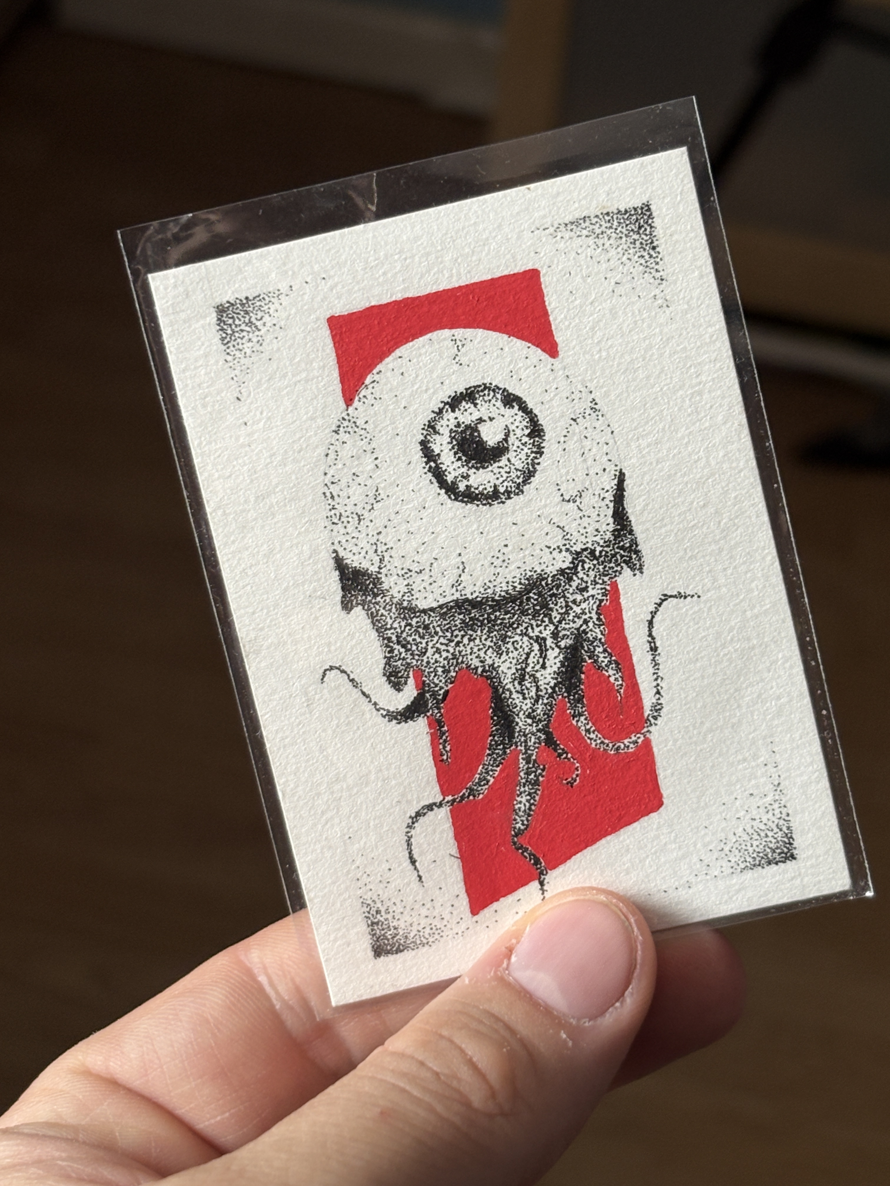 Curious Eye OOAK, Dark Art ACEO by James Hall