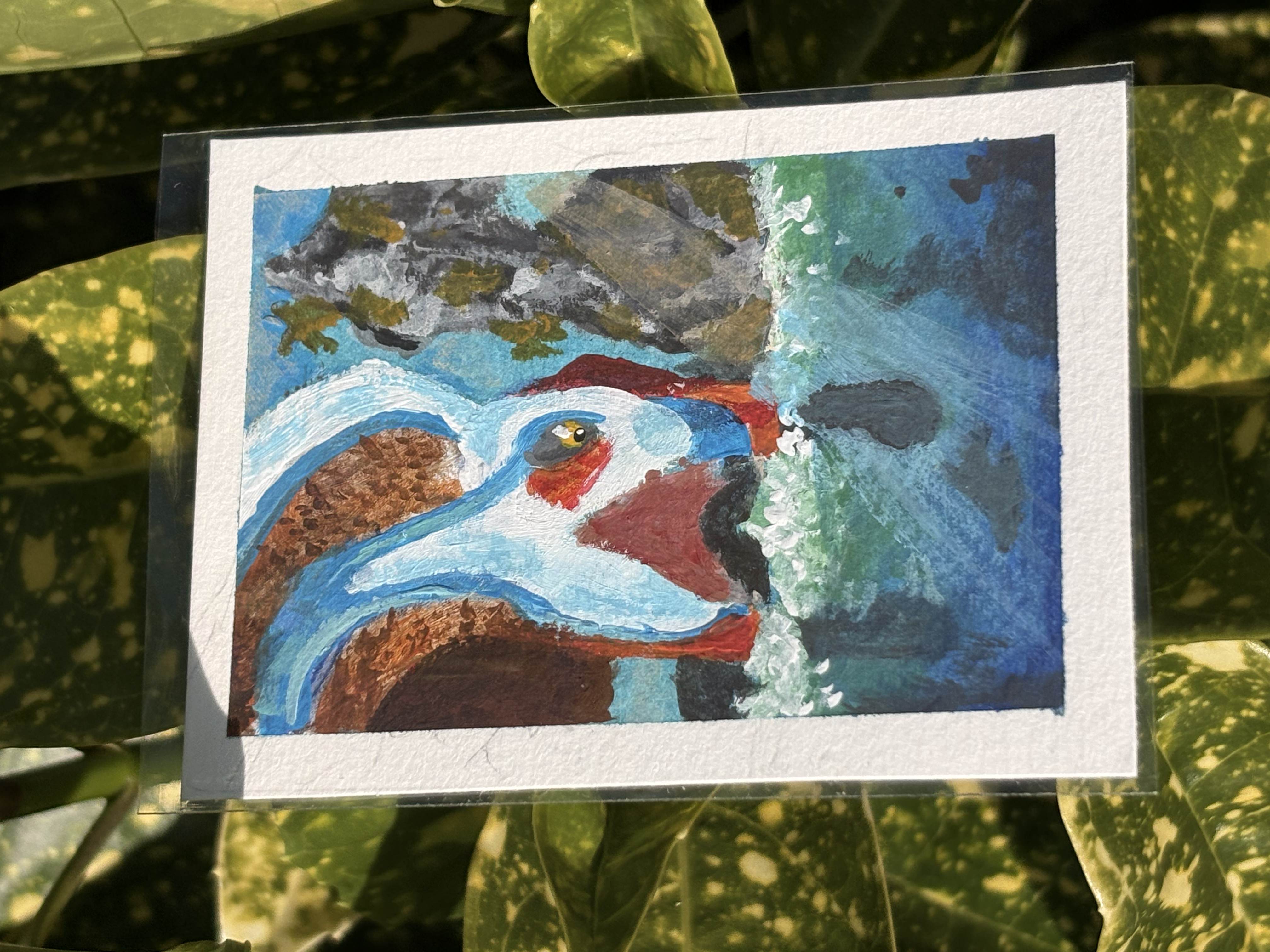 Gone Fishin' OOAK, Animals ACEO by James Hall