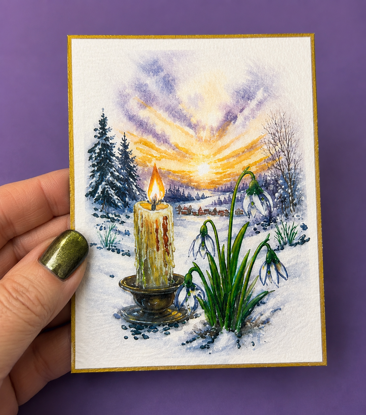 ACEO Print Set 2 – Wheel of the Year | Imbolc, Ostara, Beltane & Litha process image 1 by Wanda Fitzgerald