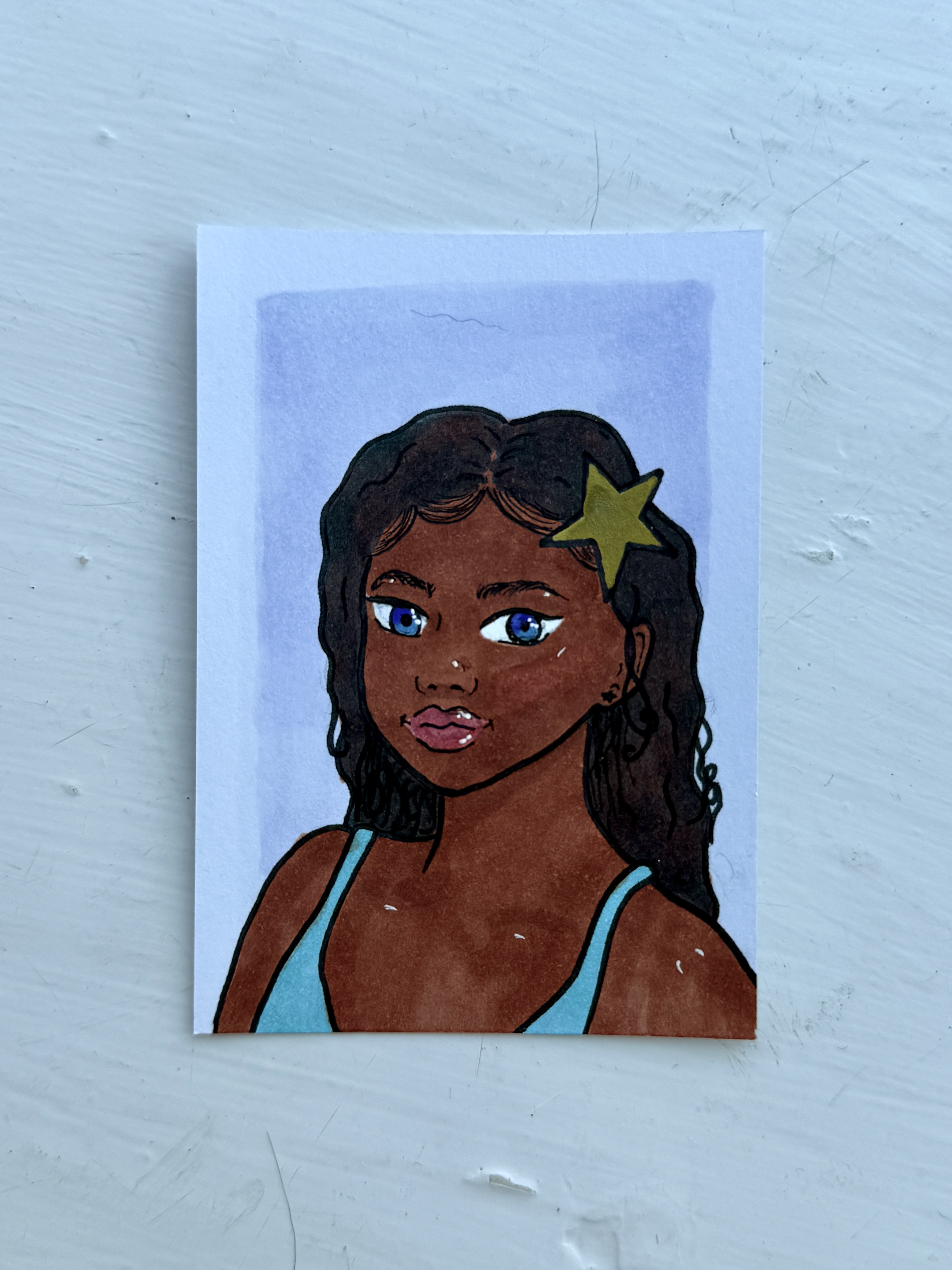 Woman with Star Hair Clip detail image 2 by Amber Kelsey