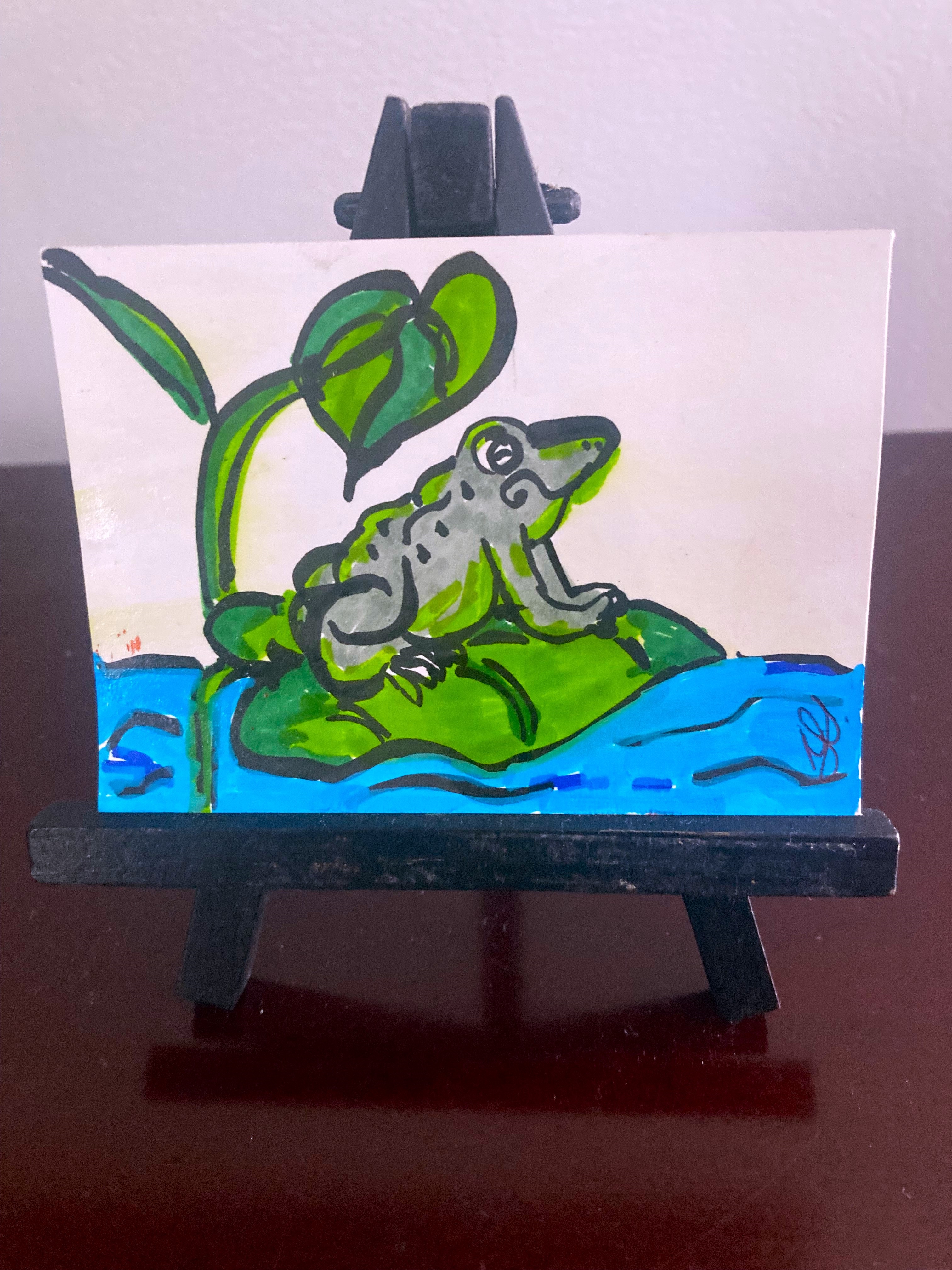 Resting Quietly, Animals ACEO by Diane Stockard