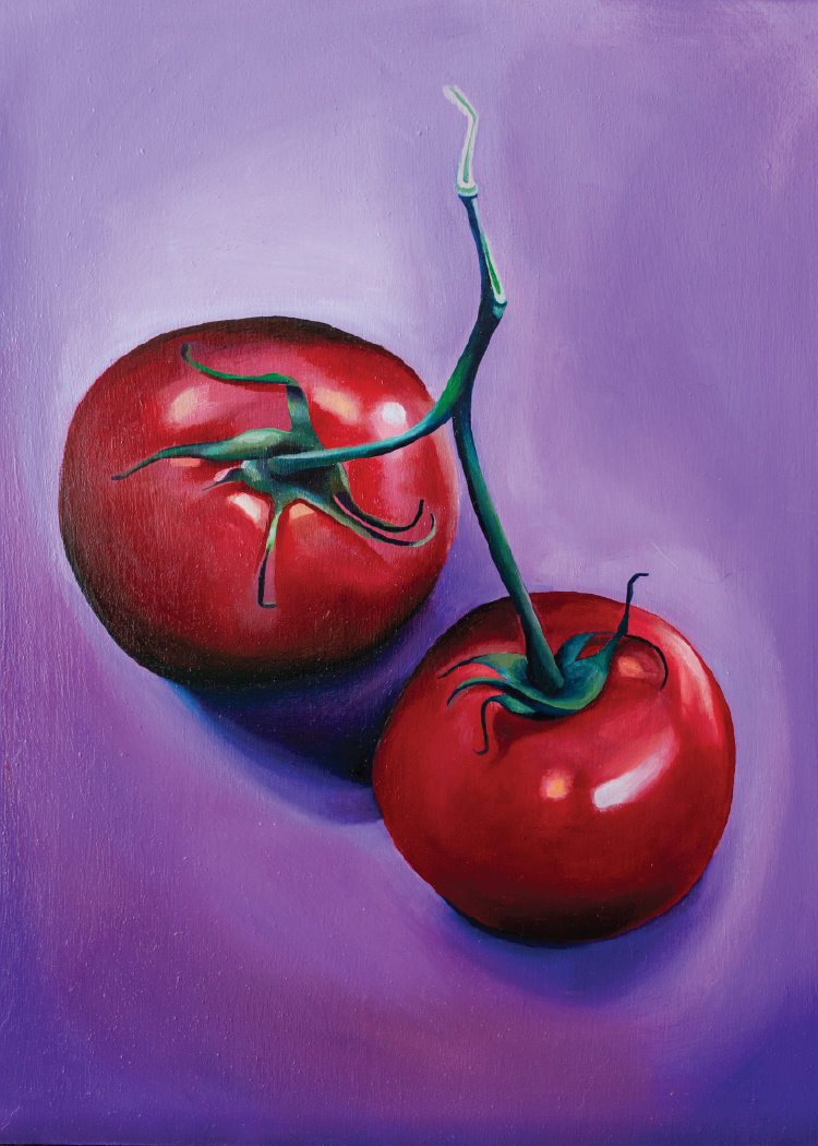 Tomatoes, Food ACEO by Julia
