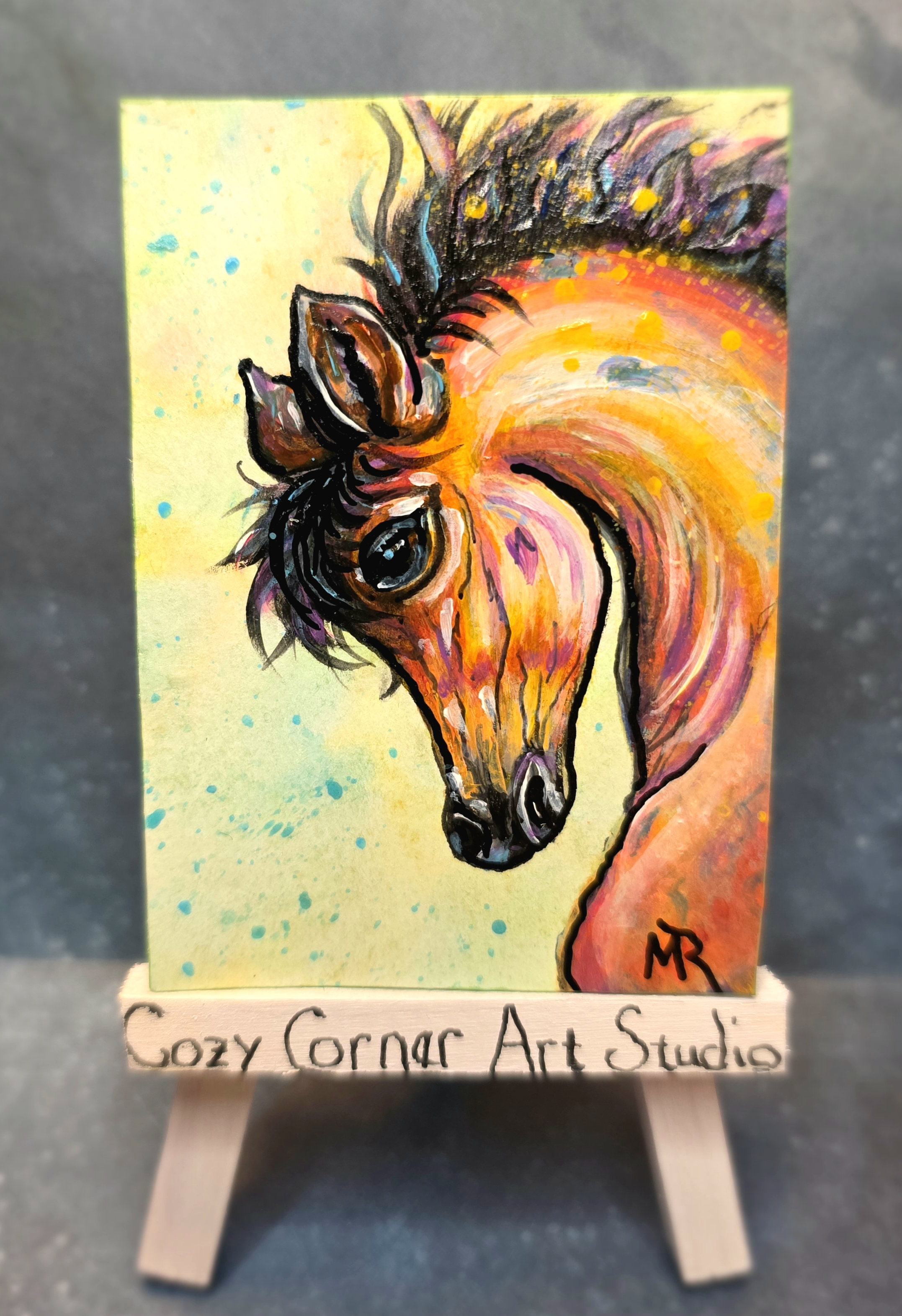 Ziggy Stardust ACEO, Animals ACEO by Mary