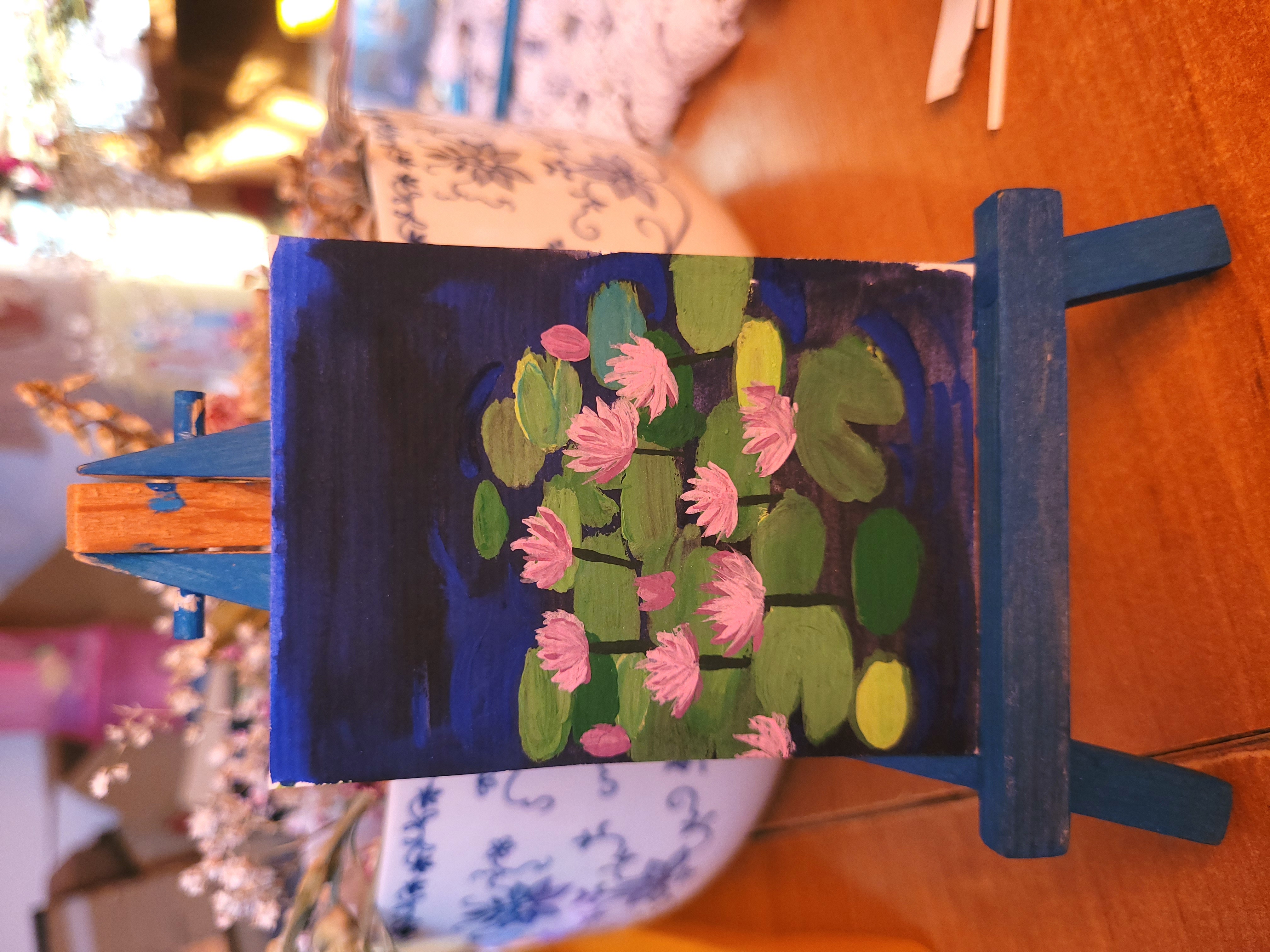 Lily pad pond, Nature ACEO by Angelika F