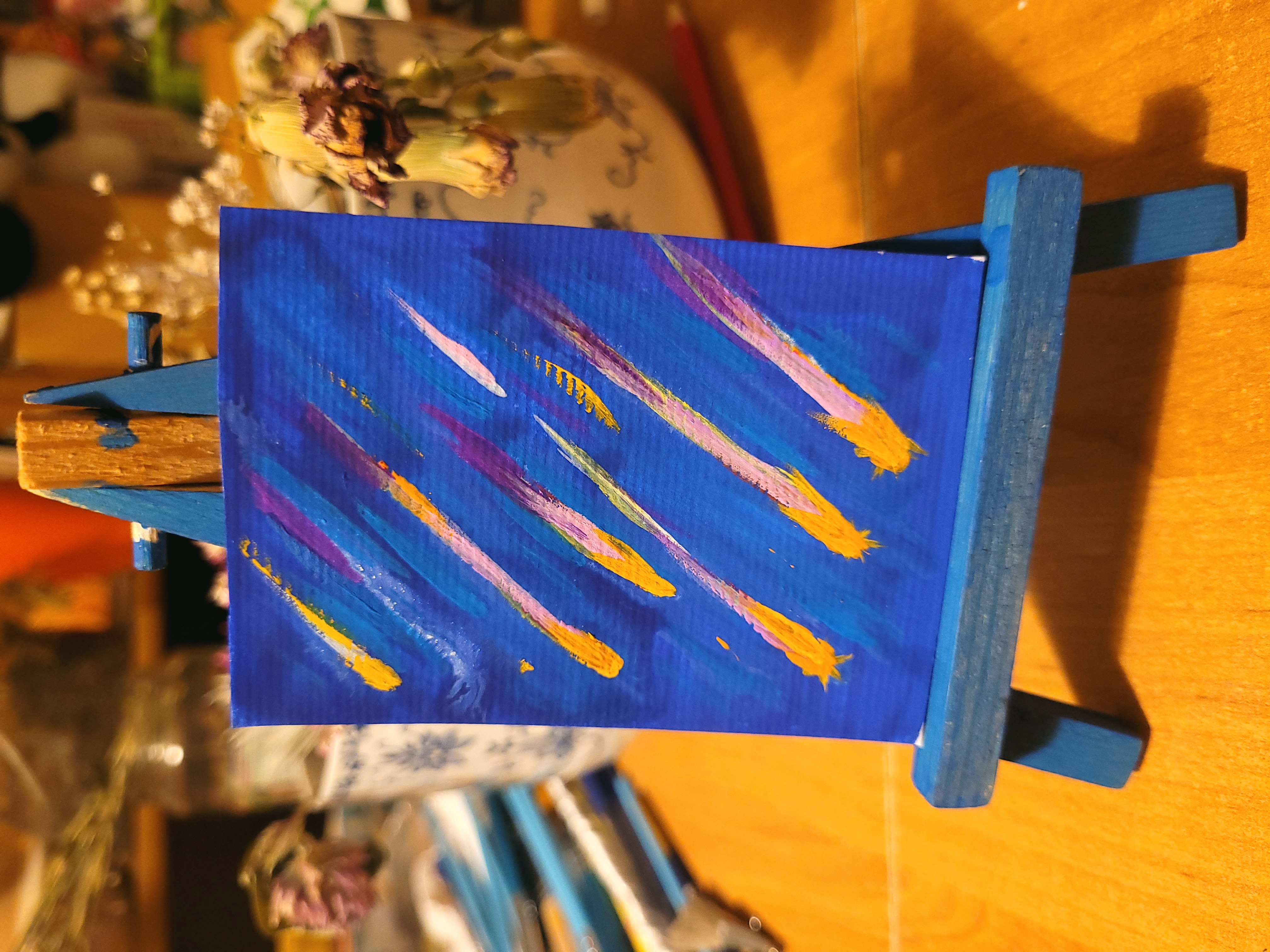 Shooting stars, Nature ACEO by Angelika F