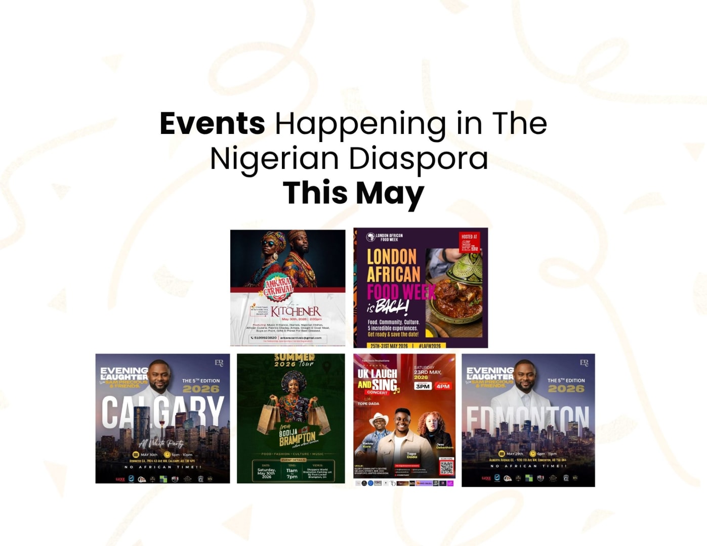 Nigerian Events Happening in the UK & Canada This May