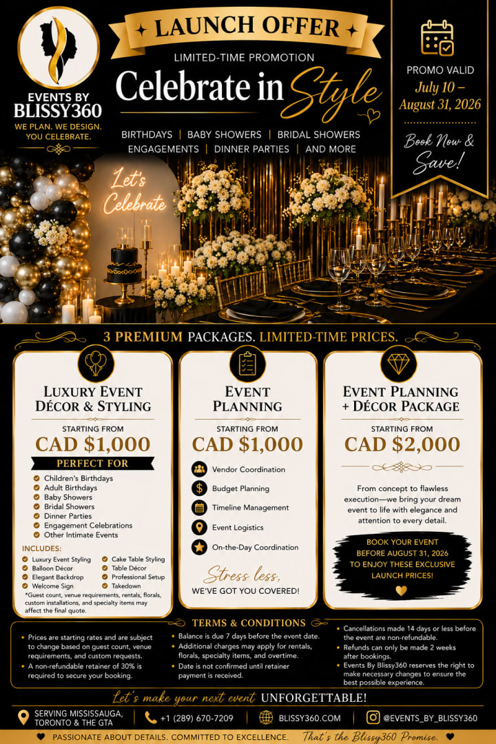     Event Planning Launch Promo