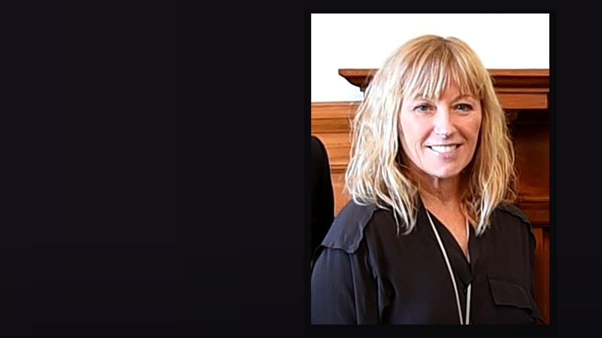 Real photograph of Cindy Sherman (Wikimedia cropped portrait) for Fabric Matrons at Hauser & Wirth London 2026. No AI face.