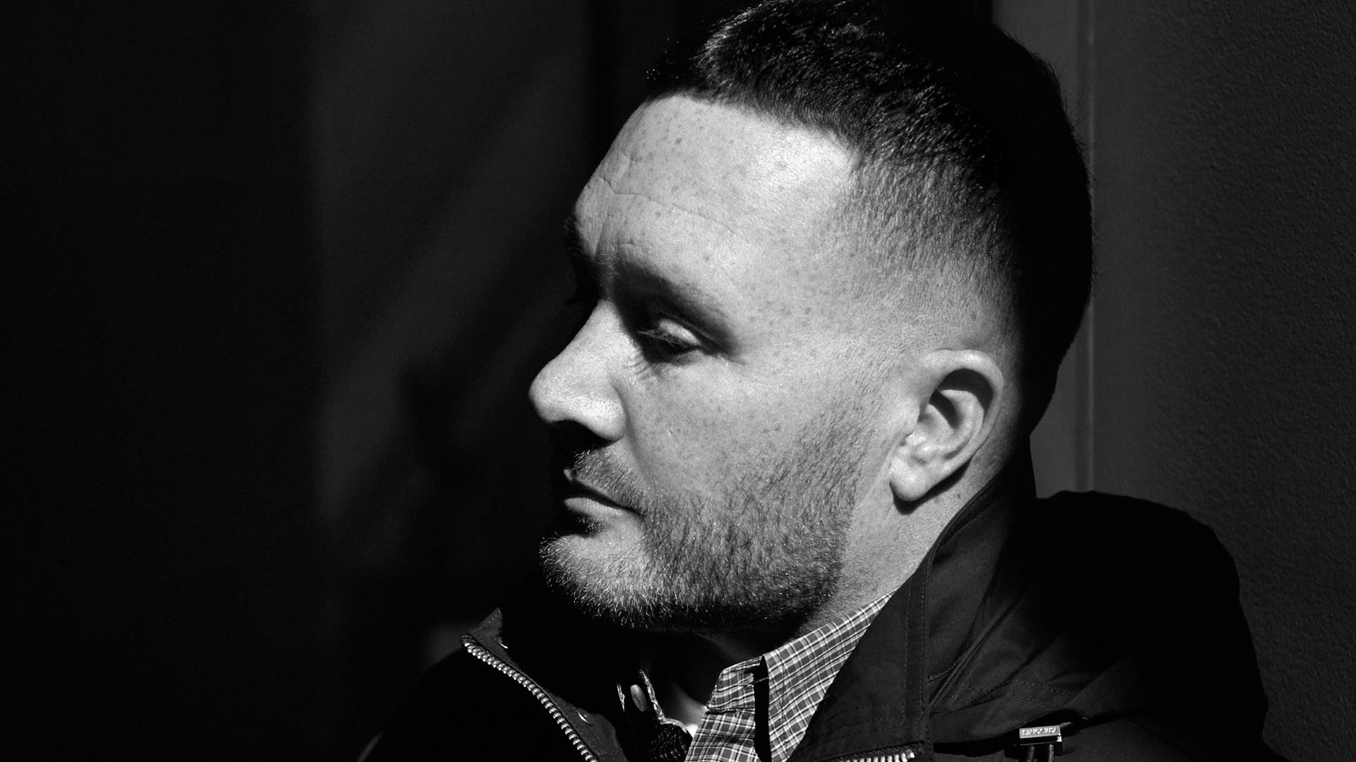 Black-and-white portrait of British designer Kim Jones in profile, photographed by Alasdair McLellan for the launch of his new Kim Jones label, October 2026