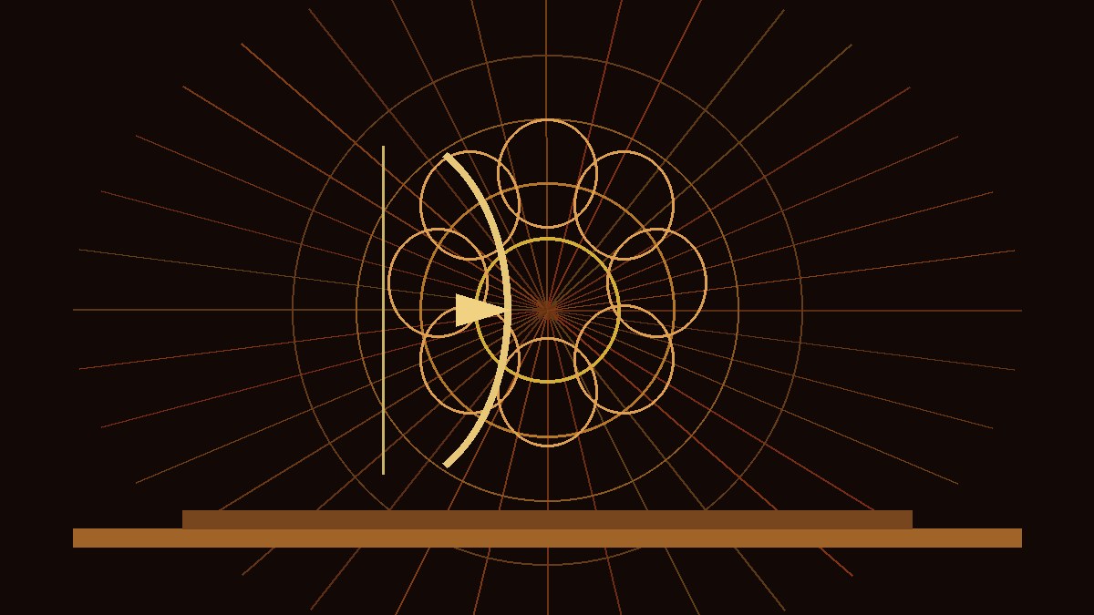 Editorial cover: abstract lotus mandala, bow silhouette and epic geometry for Valmiki Ramayana 2026 — no deity faces.