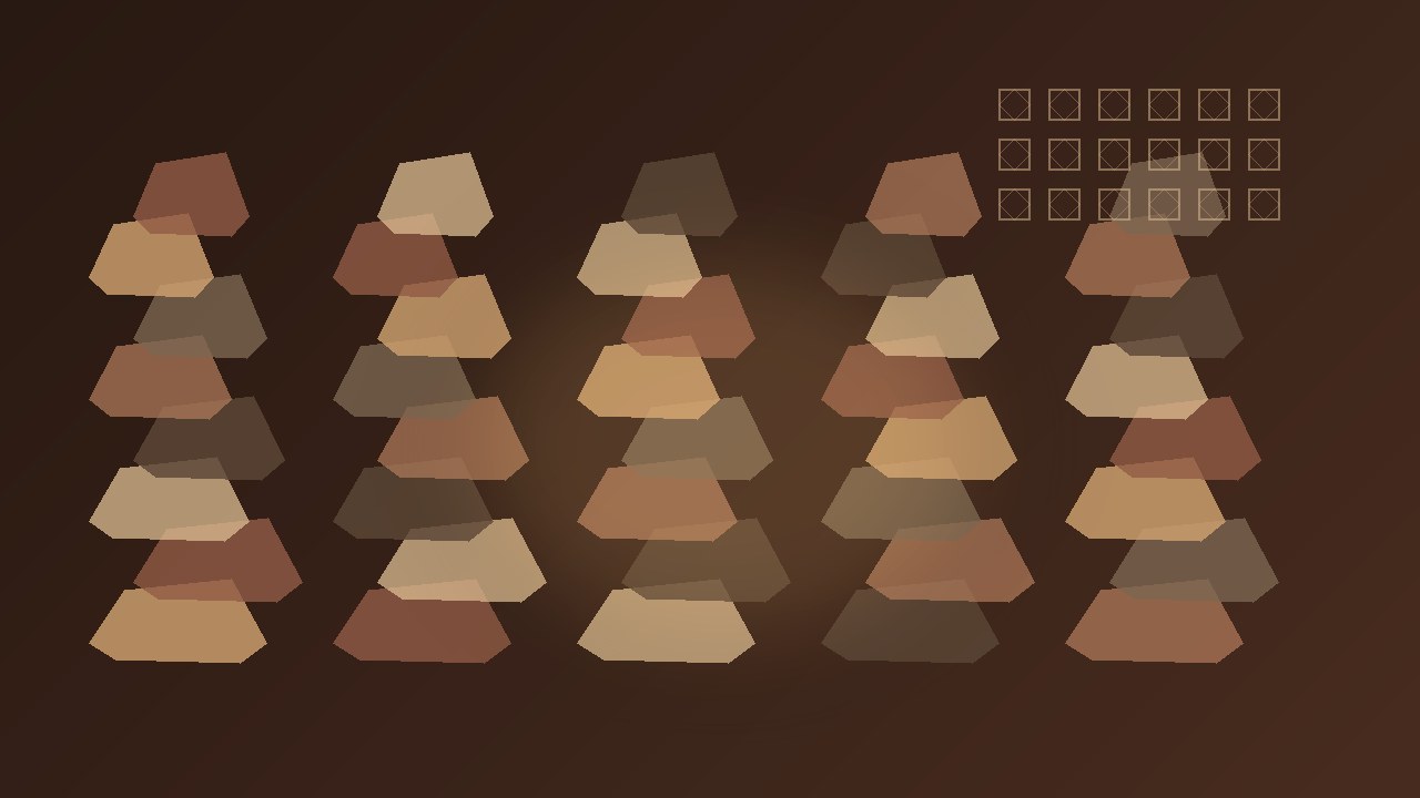 Editorial cover: stacked earthen geometric layers for Amman Design Week 2026 theme Accumulations, warm desert palette.