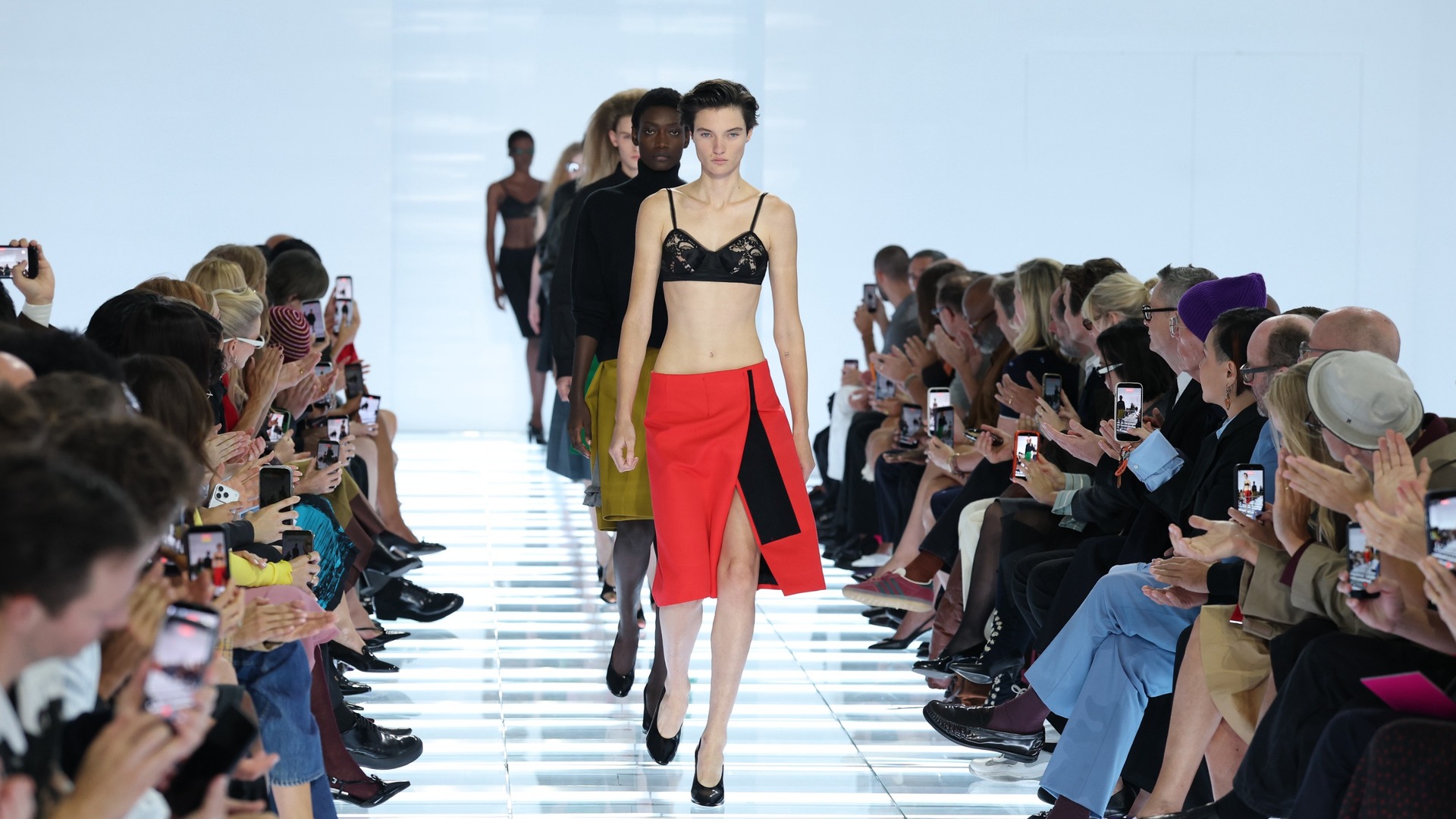 Prada SS27: Miuccia Prada and Raf Simons Put 63 Skirts Under the Microscope in Milan