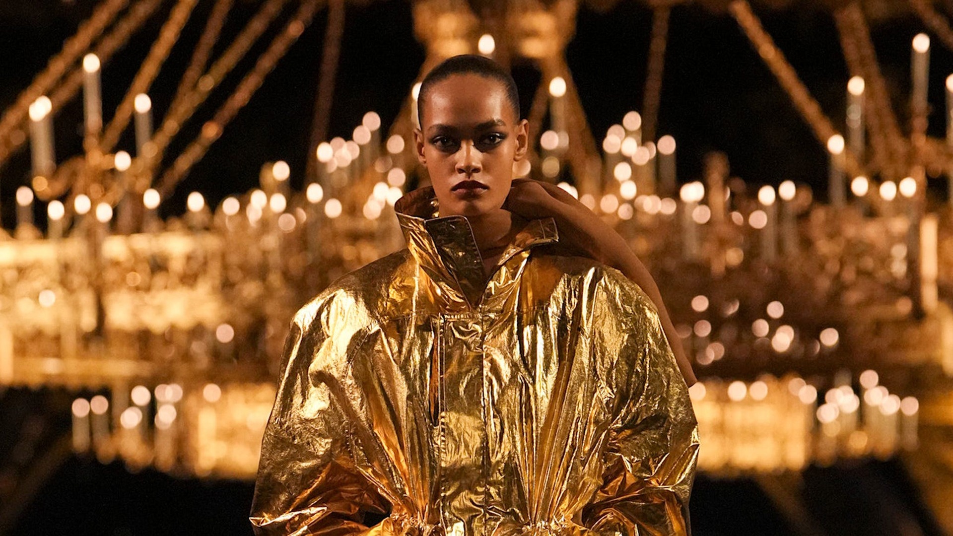 Saint Laurent SS27: Anthony Vaccarello’s All-Gold Trocadéro Show Opposite the Eiffel Tower