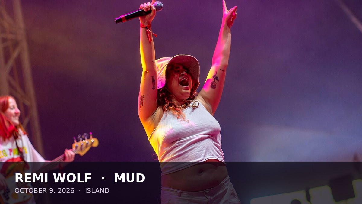 Real Wikimedia live photograph of Remi Wolf for Mud album guide. No AI face.