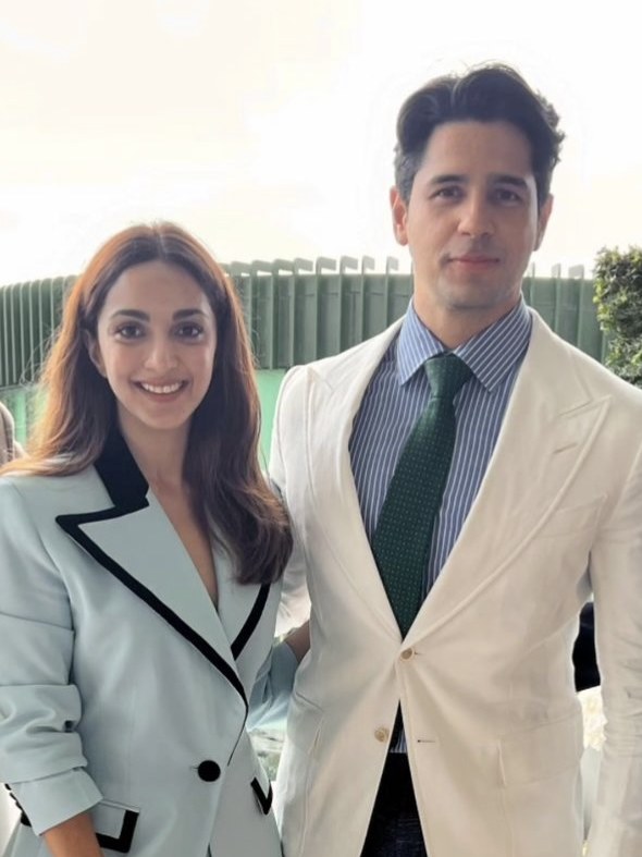 Sidharth Malhotra and Kiara Advani at Wimbledon in July 2024