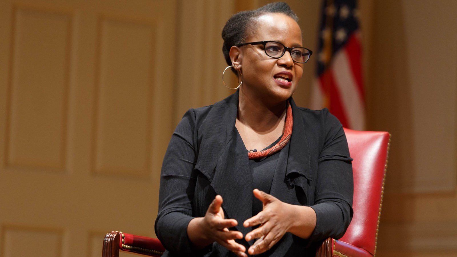 Author Edwidge Danticat speaking at a National Book Festival Presents event, Sept. 24, 2019