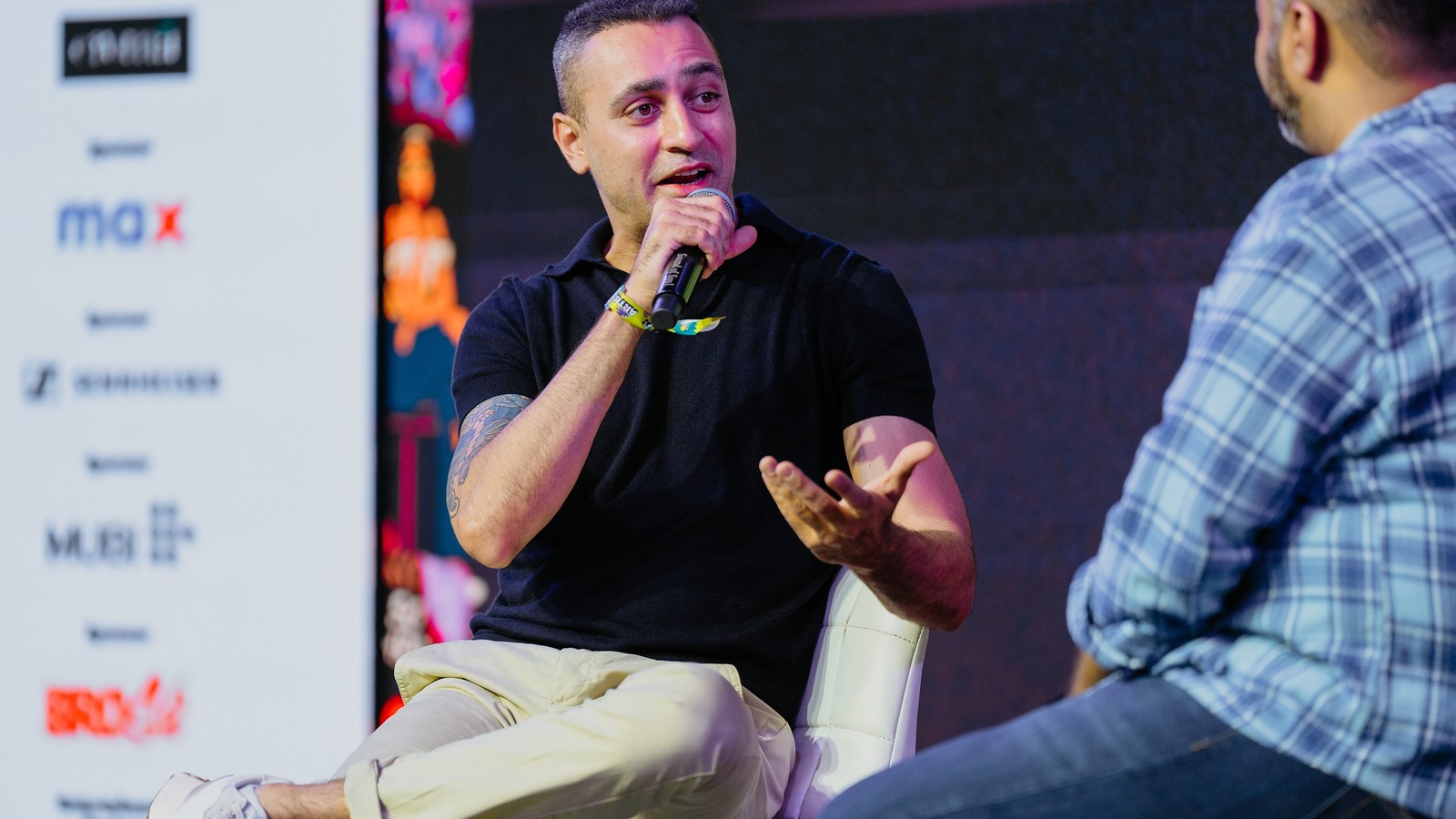 Actor Imran Khan speaking at an event in 2023