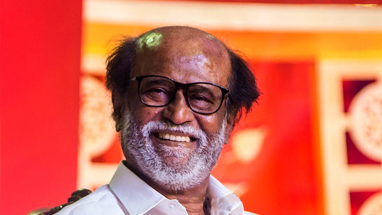 Actor Rajinikanth in a portrait at an event
