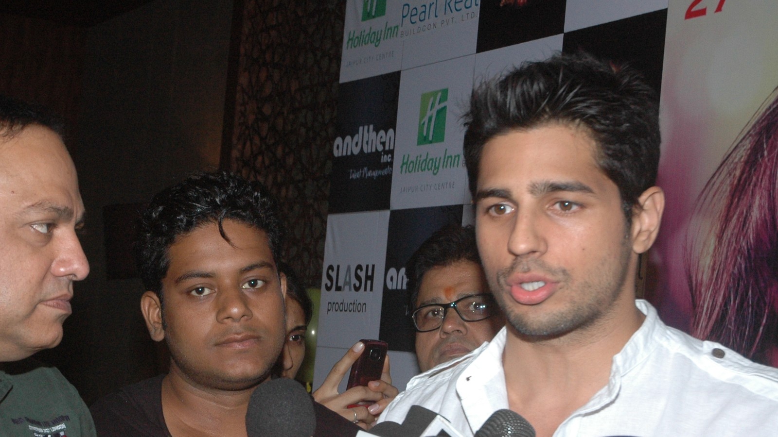 Sidharth Malhotra promoting a film in Jaipur