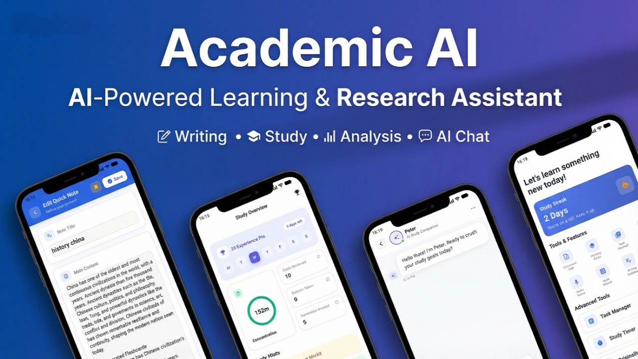 Academic AI | Intelligent Study Assistant Flutter App with Ads Support