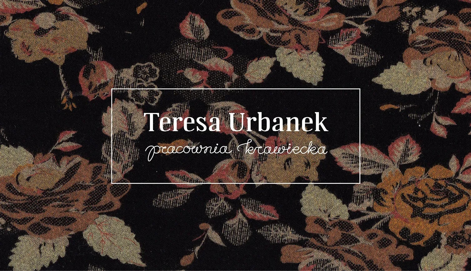 Logo Pracowni Krawieckiej Teresy Urbanek. Logo of Teresa Urbanek Tailor’s Workshop.