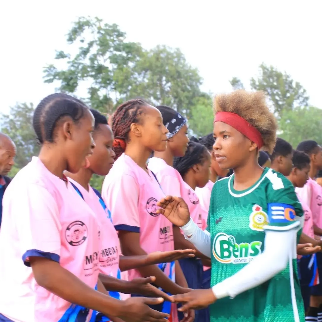 Students preparing for a friendly match