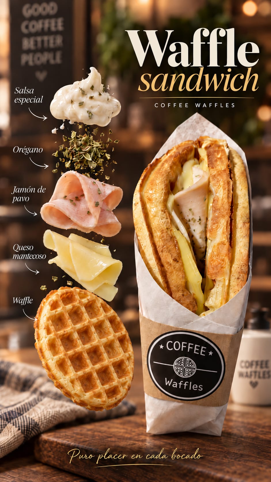 Waffle sandwich