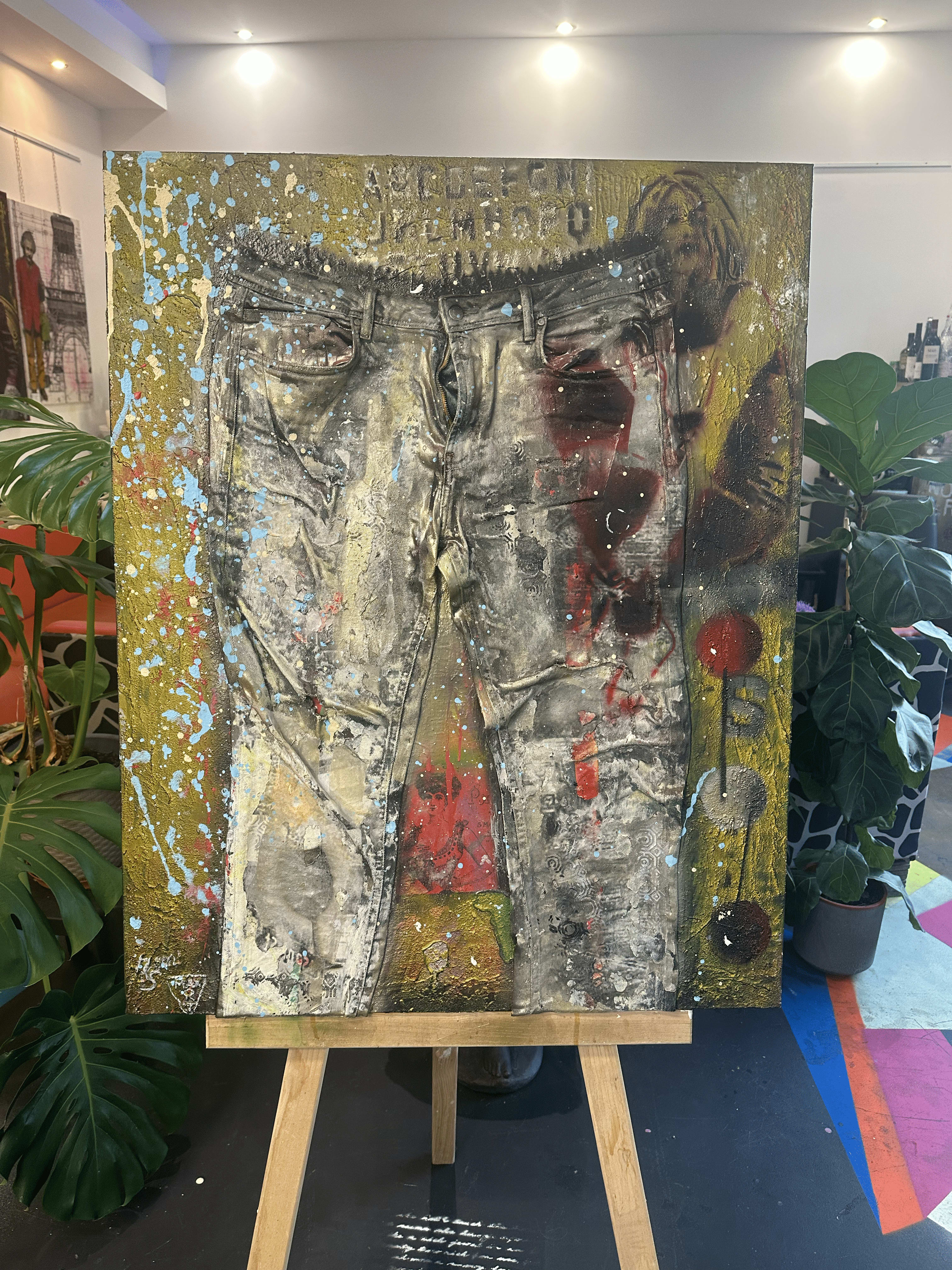 Solid designer jeans 54