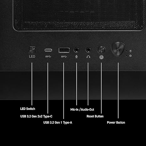 msi Codex Z2 Gaming Desktop: AMD R7-8700F, GeForce RTX 5070, 32GB DDR5, 2TB m.2 NVMe SSD, USB Type-C