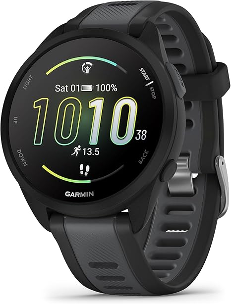 Garmin Forerunner 165, Running Smartwatch, Colorful AMOLED Display, Training Metrics and Recovery In
