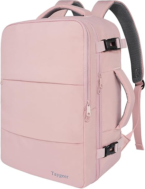 Taygeer Travel Backpack for Women, Carry On Backpack with Water Bottle Pocket & Shoe Pouch, TSA 15.6