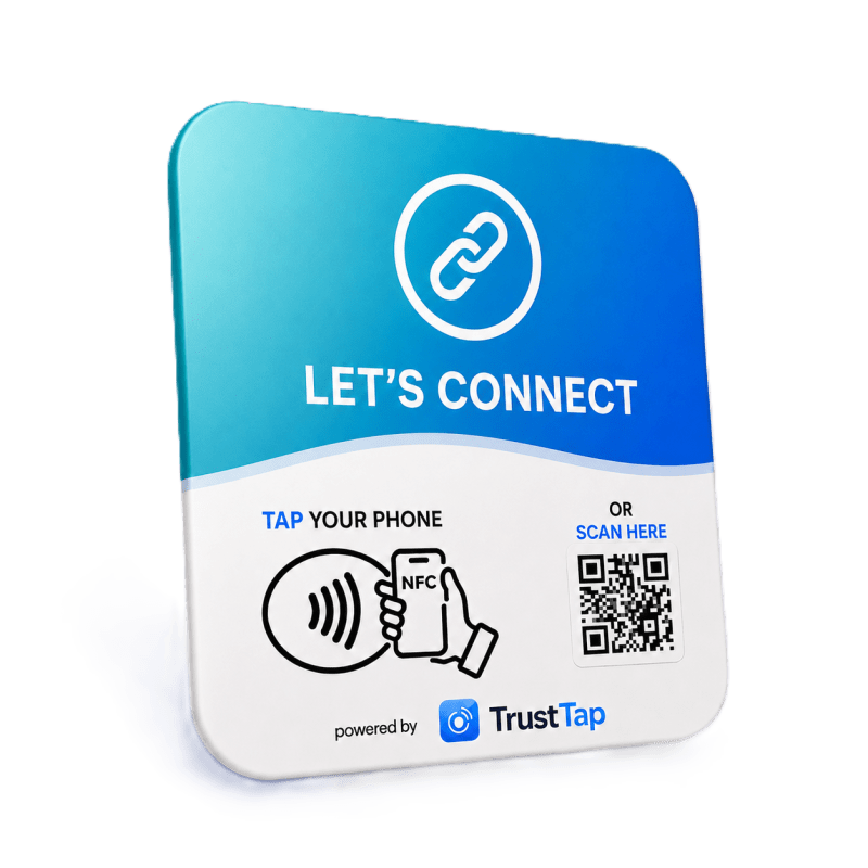 Plaque NFC 10-en-1 « Restons connectés » — TrustTap