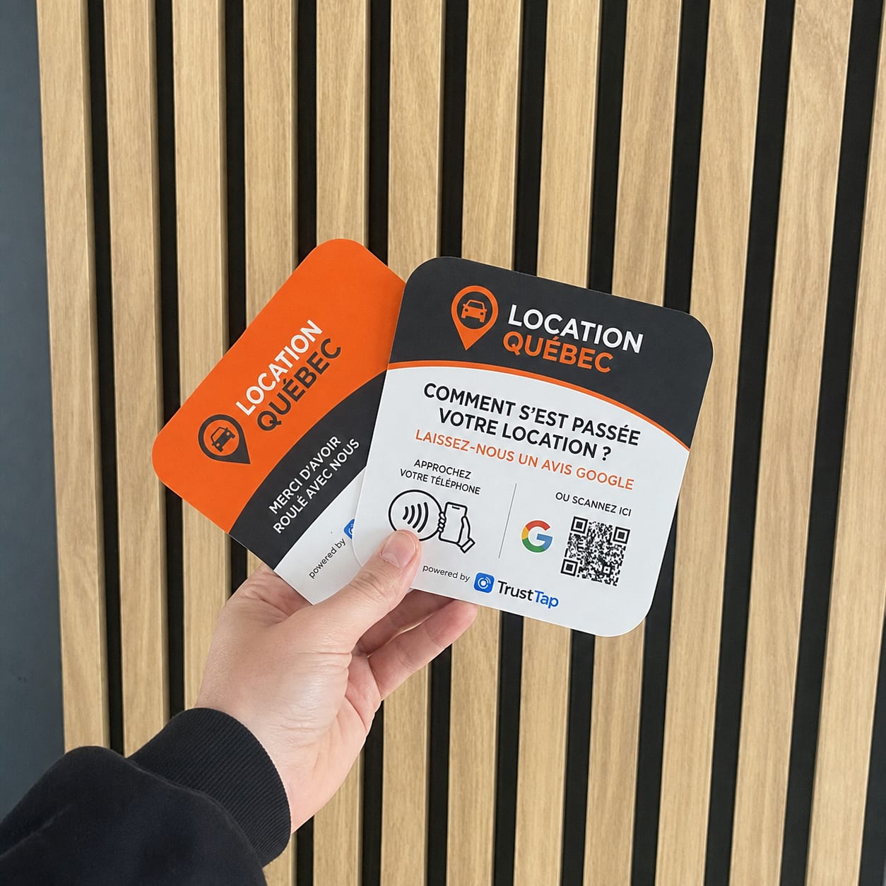 Plaques TrustTap personnalisées pour une entreprise