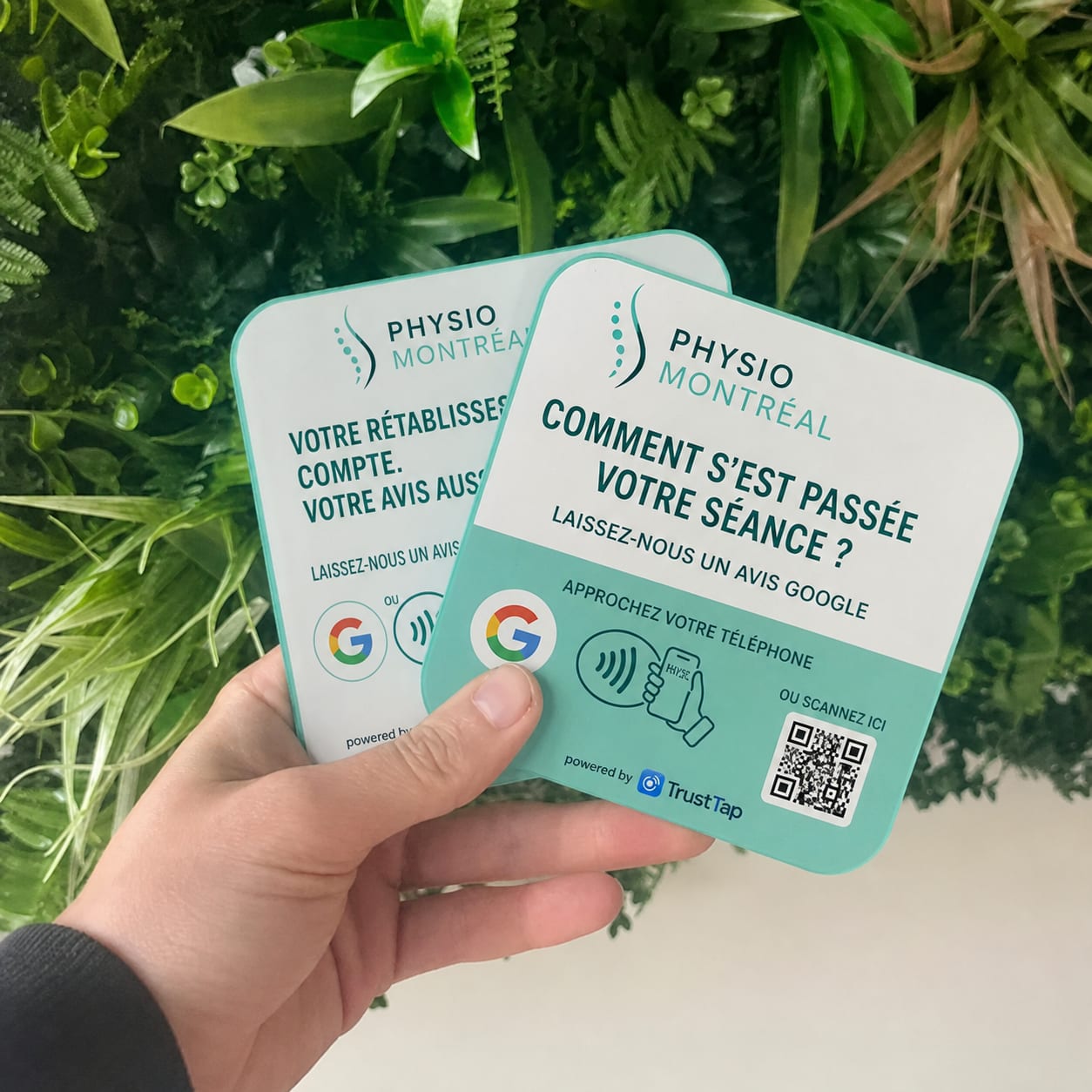 Exemple de plaque TrustTap personnalisée