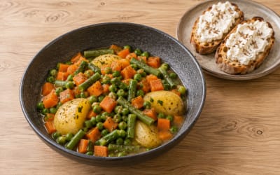 Jardinière de Légumes & Tartines de Chèvre