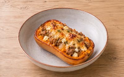 Butternut Farcie à la Saucisse et Feta