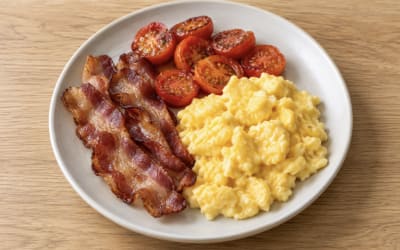 Oeufs brouillés bacon
