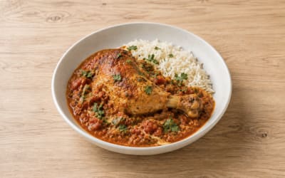 Poulet braisé au garam masala et aux tomates
