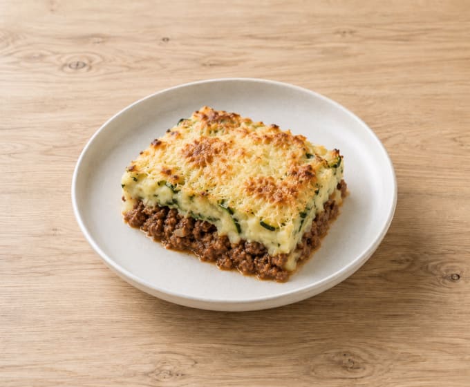 Parmentier de courgettes au bœuf