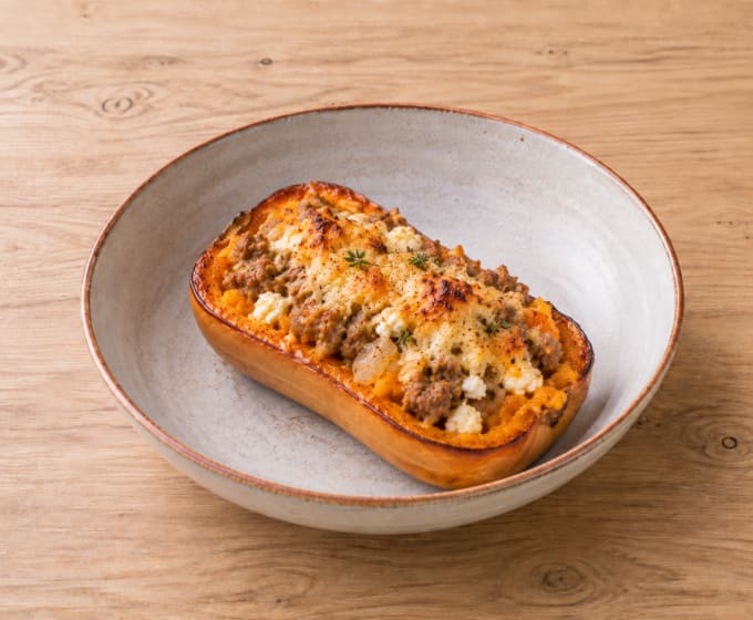 Butternut Farcie à la Saucisse et Feta